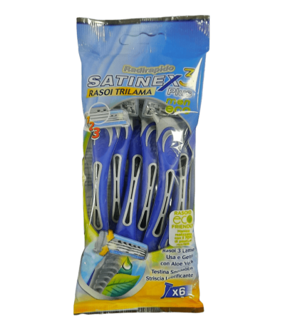 Aparat de ras Satinex men 3 lame 6 buc/set