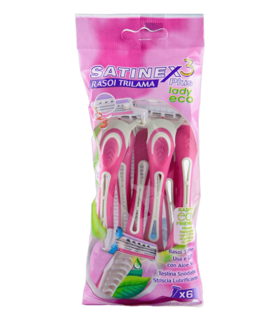 Aparat de ras Satinex women 3 lame 6 buc/set