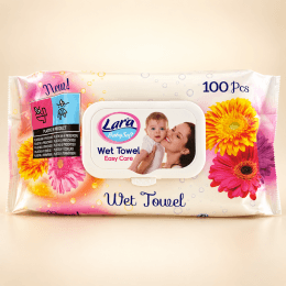 Șervețele umede Lara Baby Soft Gerbera 100buc