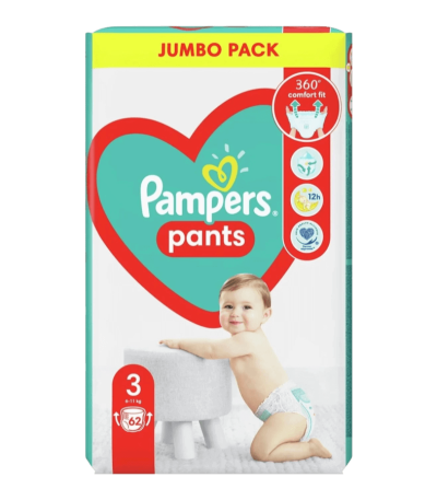 Pampers Pants Chilotei nr 3 62 buc