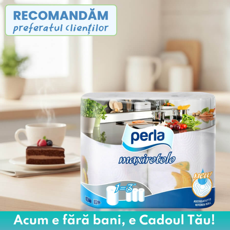 Reocmandat Perla Maxi 2r Prosoape bucatarie Perla Maxirotolo 2r 2str - imagine 1
