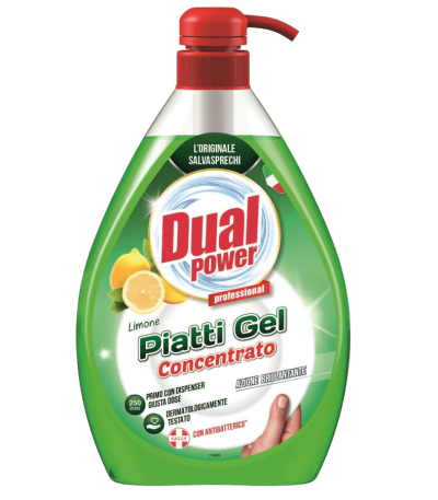 Solutie spalat vase Dual Power limone 1l