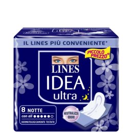 Absorbante Lines Idea Ultra Notte 8 buc